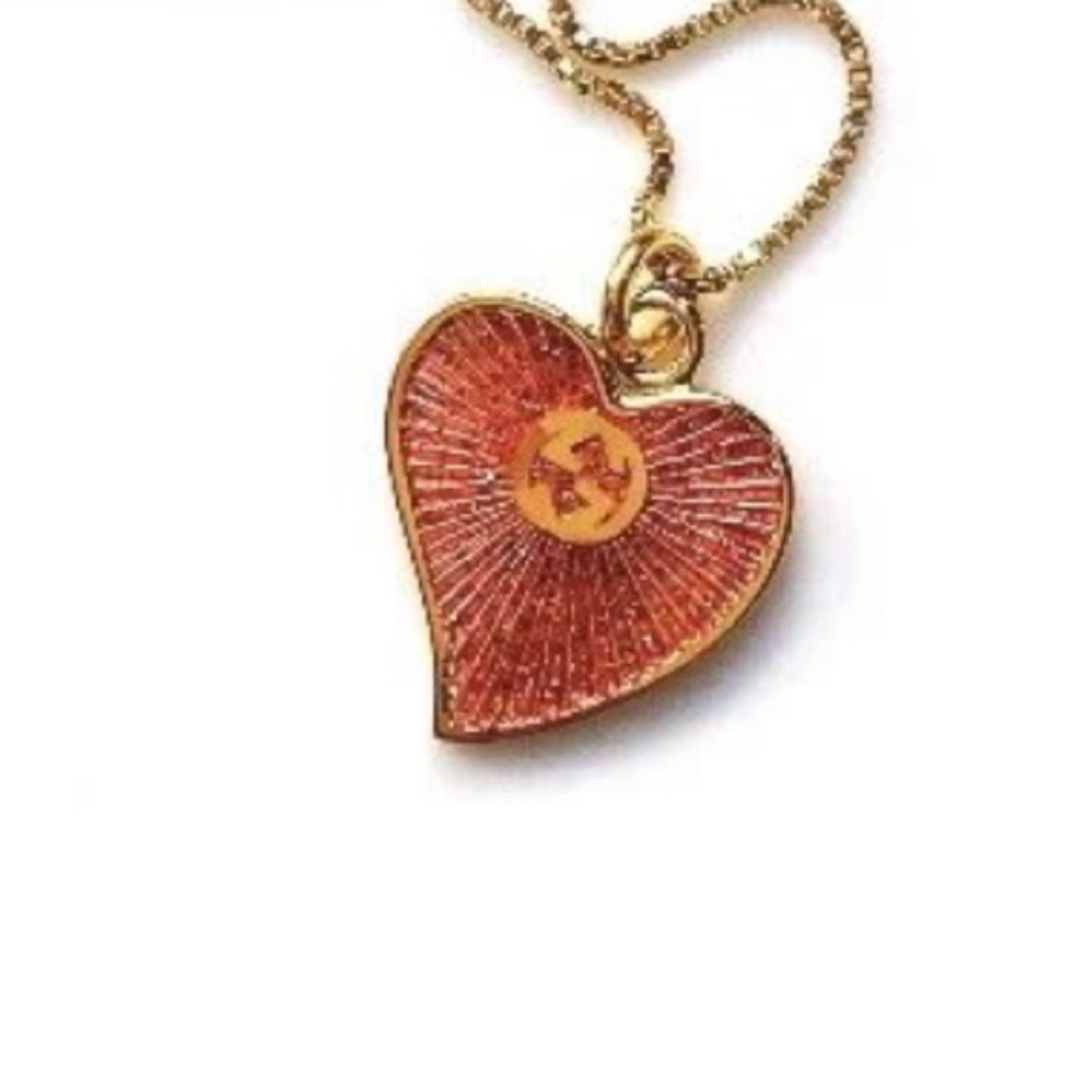 Authentic Small-Medium Gucci Heart Red Enamel Pen… - image 6